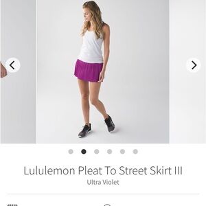 lululemon athletica Ultra Violet Pleated Skort - Purple Size 6 great conditions